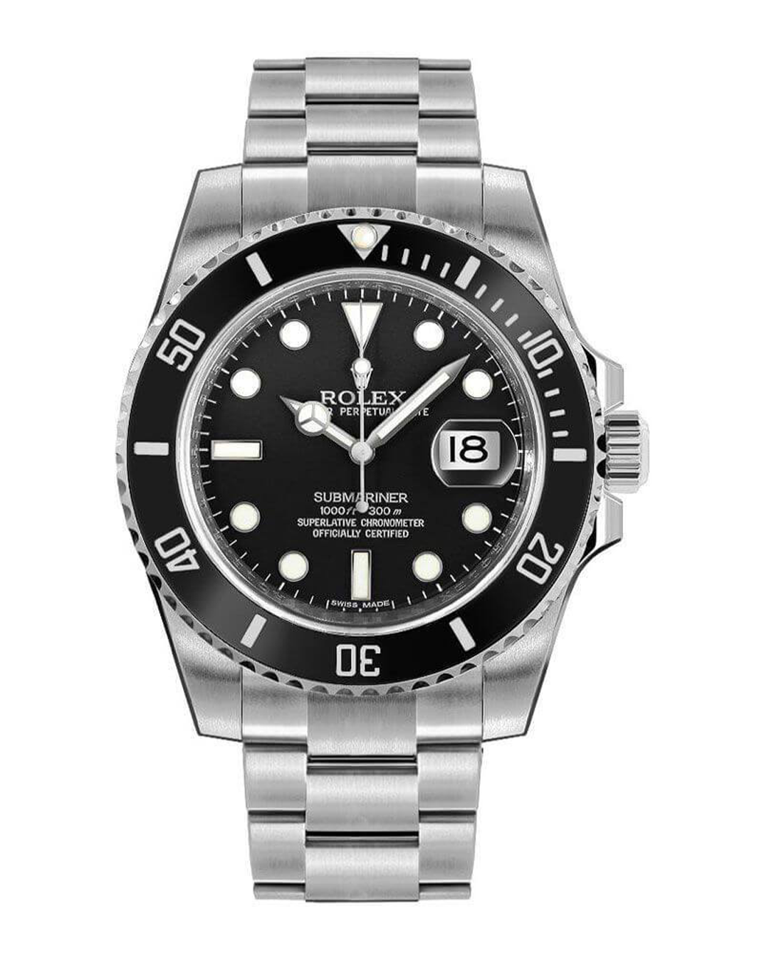 Rolex Submariner Date 16610 40mm Black Steel Oyste